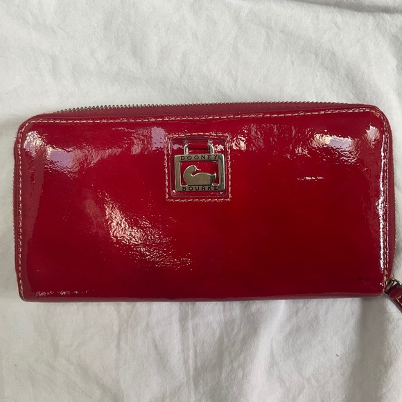 Dooney & Bourke Red Patent Leather Wallet - Picture 1 of 8